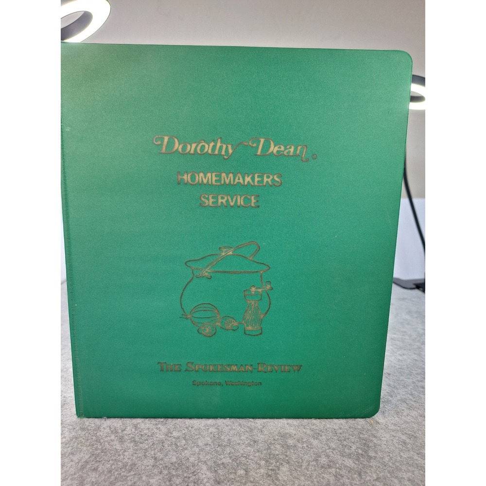 Vintage Dorothy Dean Homemakers Service Cookbook Binder S-Series Spokane WA
